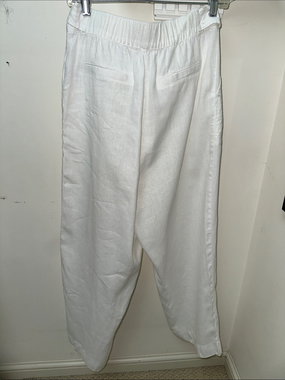 Cynthia Rowley Bright White Wide-Leg Tie-Belt Pants - Picture 5 of 9